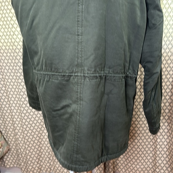 ABERCROMBIE & FITCH Hooded Military Green Coat Jacket - Picture 7 of 10